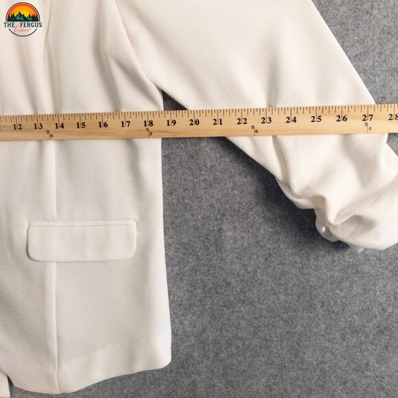 Metaphor Blazer White Ivory Long Sleeve Formal Single-Breasted Women's Size XL - Picture 6 of 11